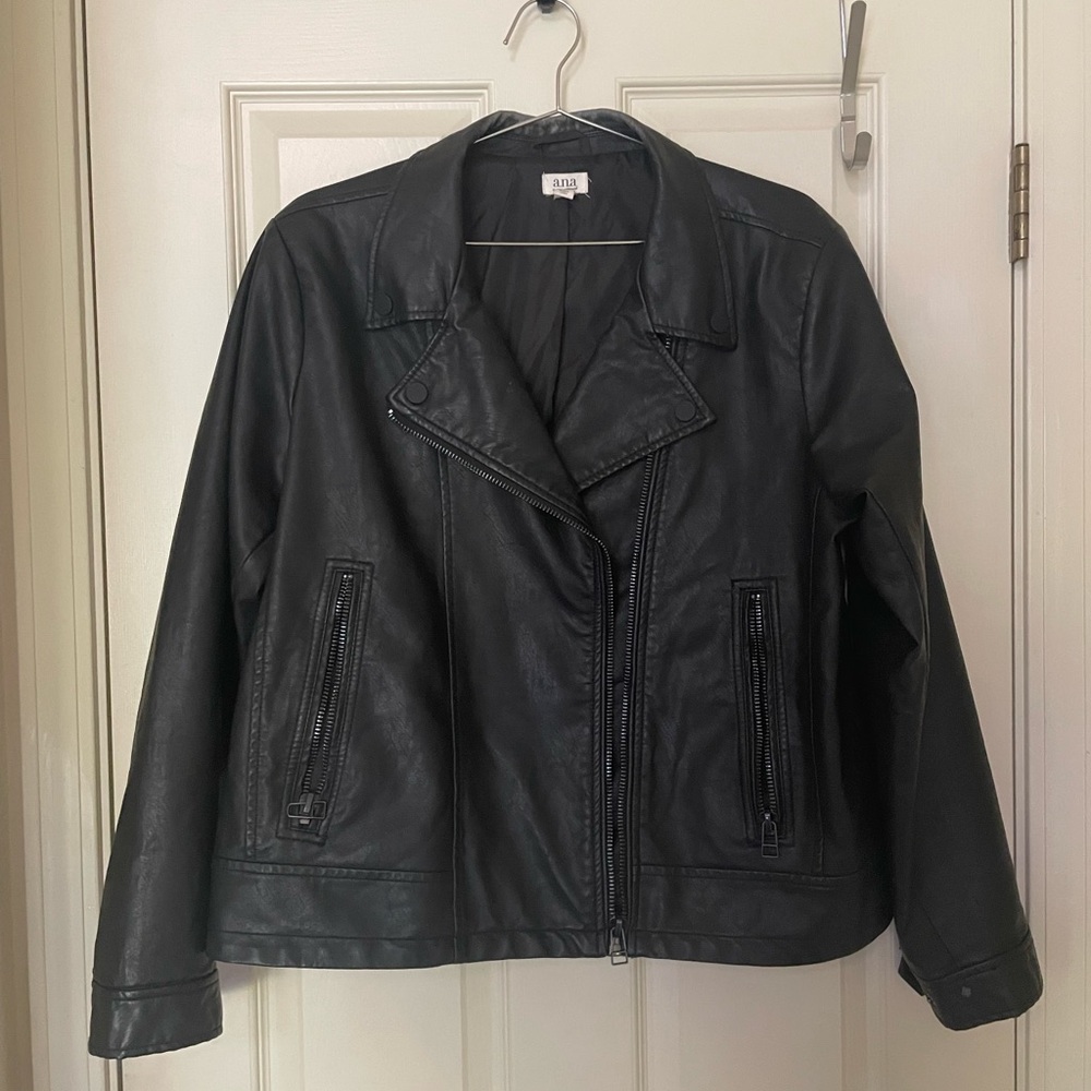Synthetic leather jacket ana